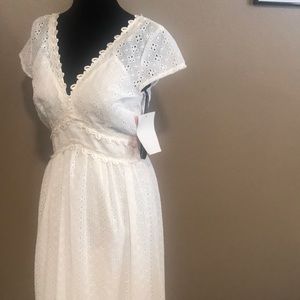 White Eyelet Maxi Dress